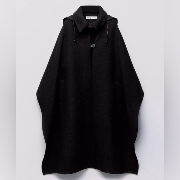 Zara Women’s Hooded Wool Cape Limited Edition - Picture 1 of 14